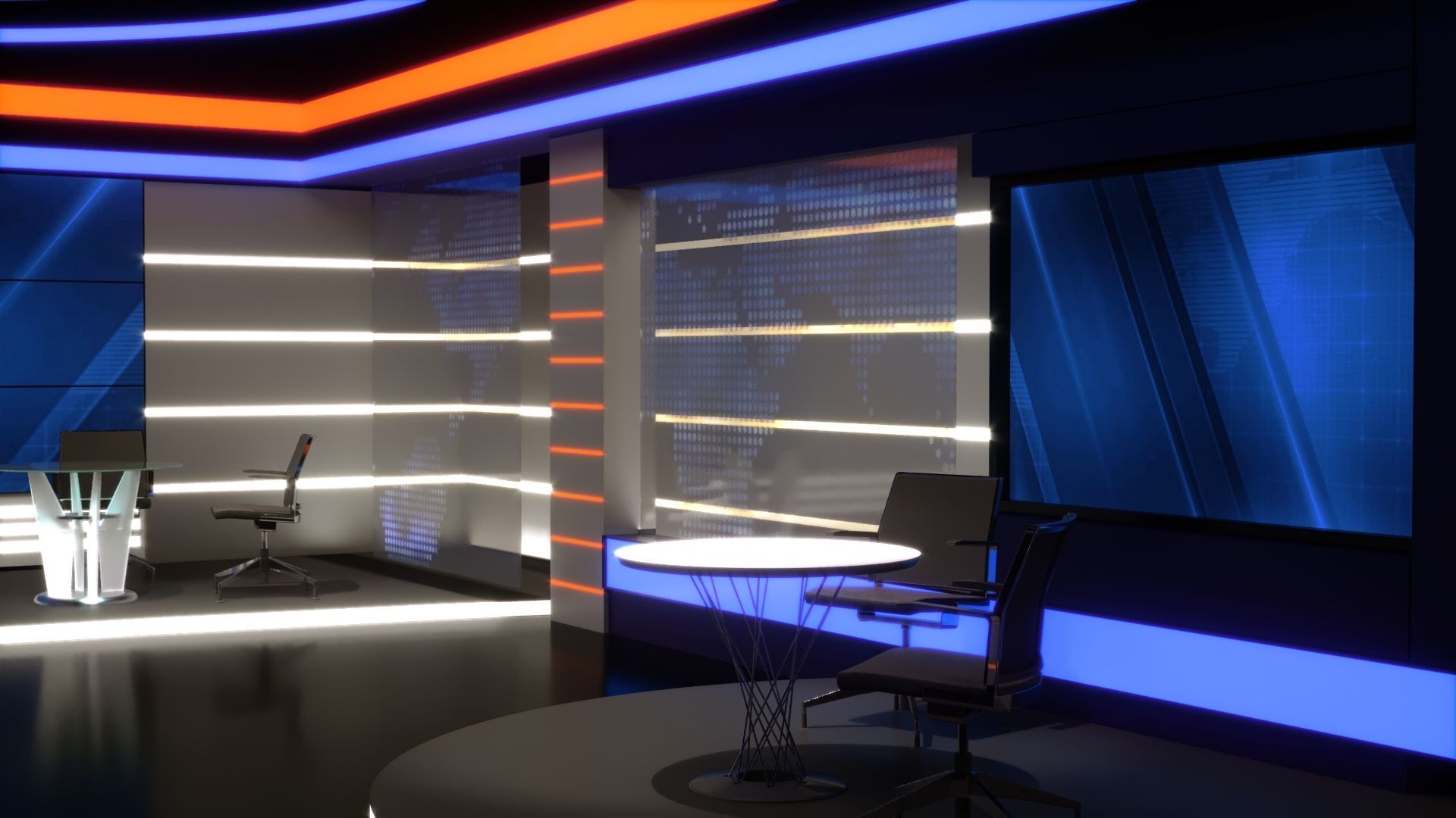 TV Studio 01 3D model_1