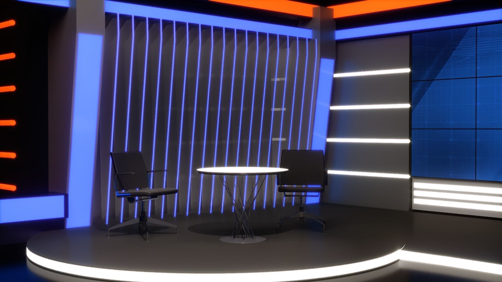 TV Studio 01 3D model_2