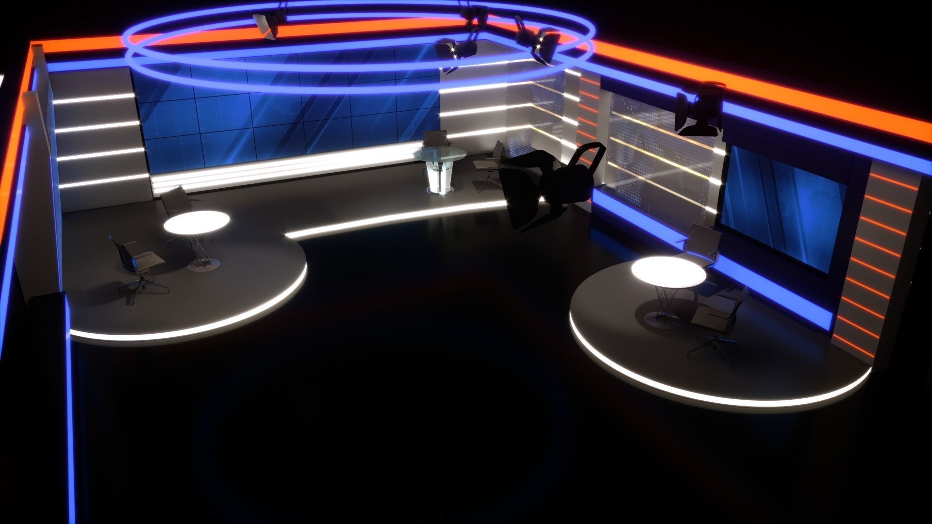 TV Studio 01 3D model_3