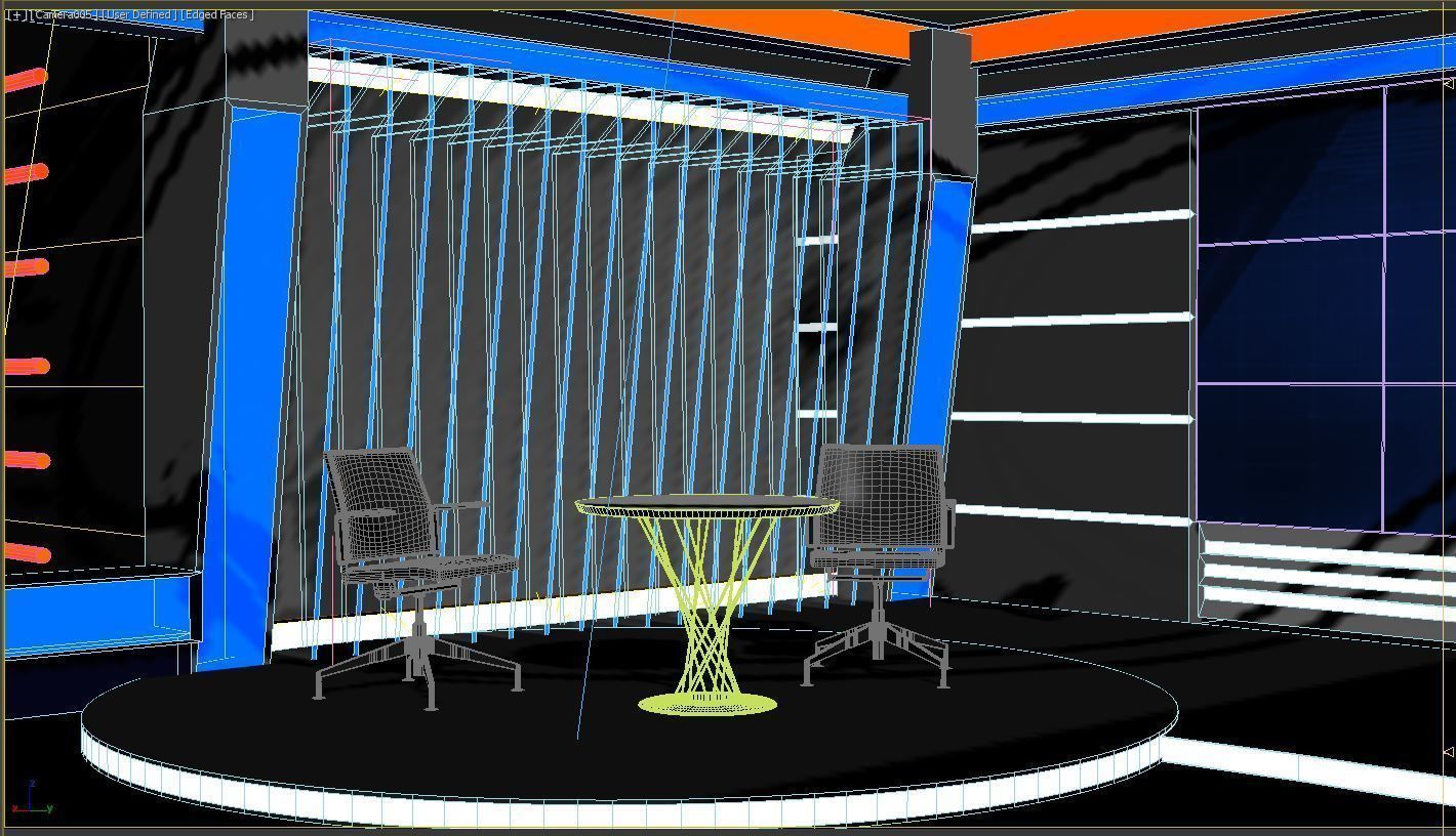 TV Studio 01 3D model_6