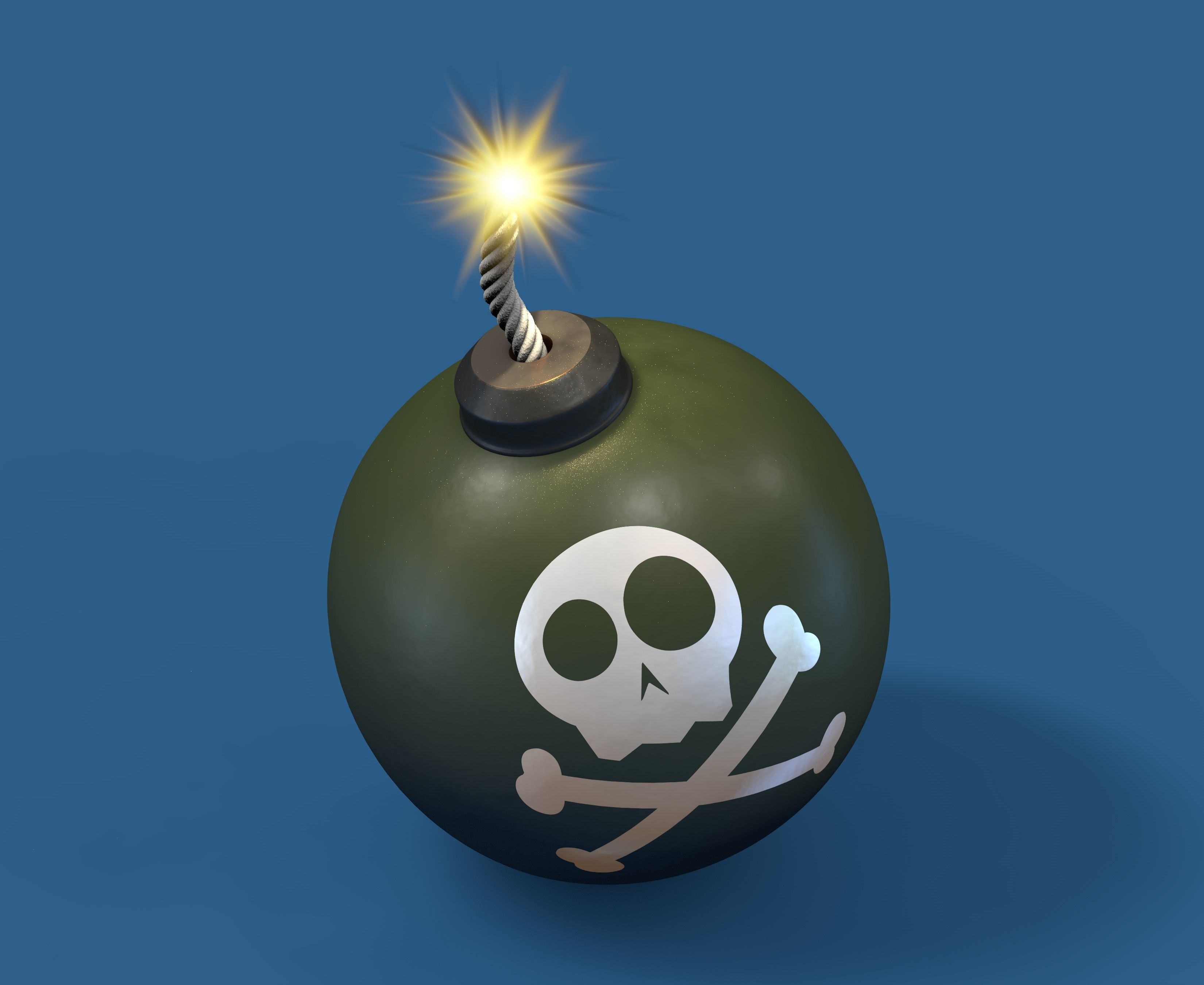 Cartoon Bomb 3D model_3