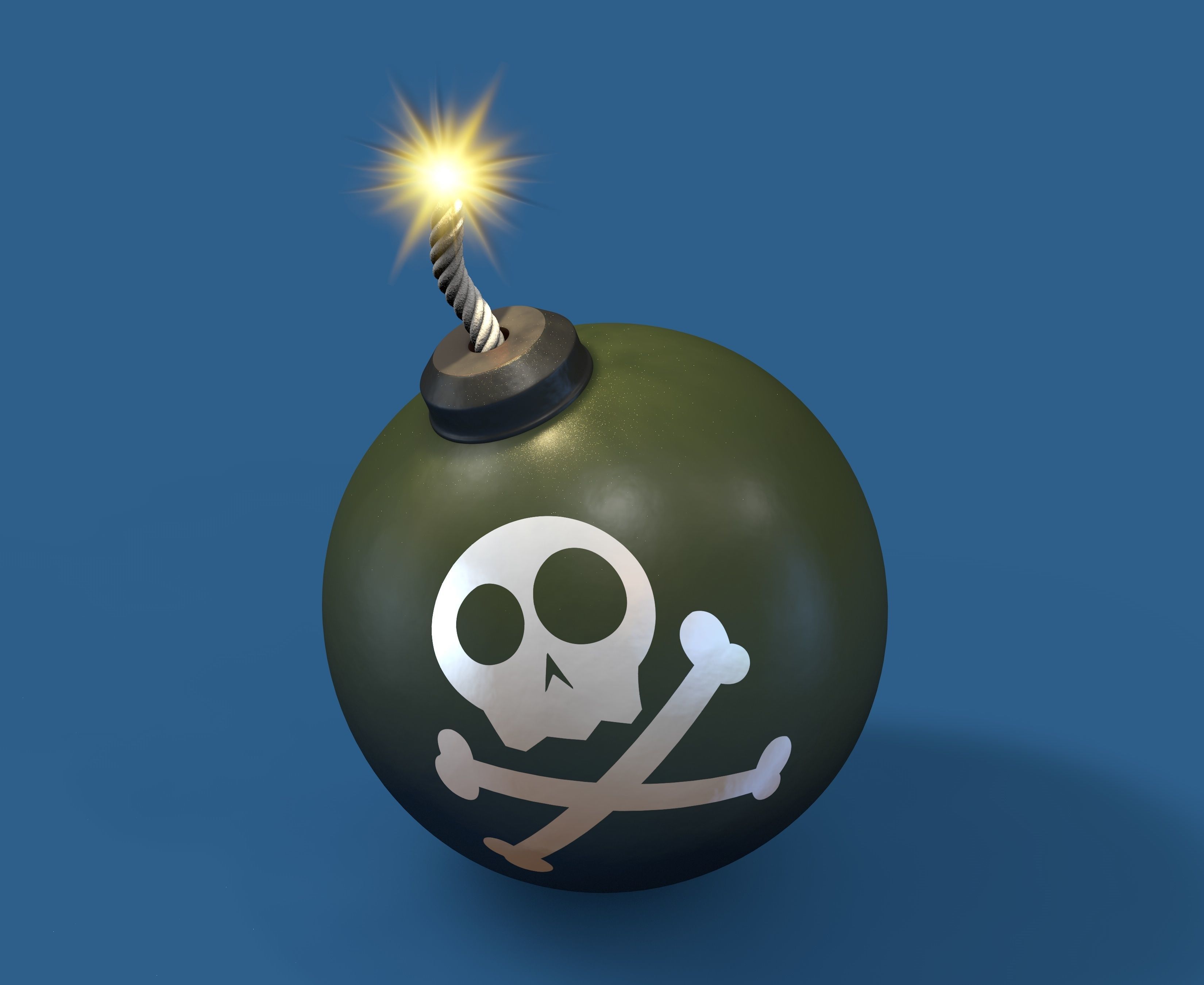 Cartoon Bomb 3D model_1