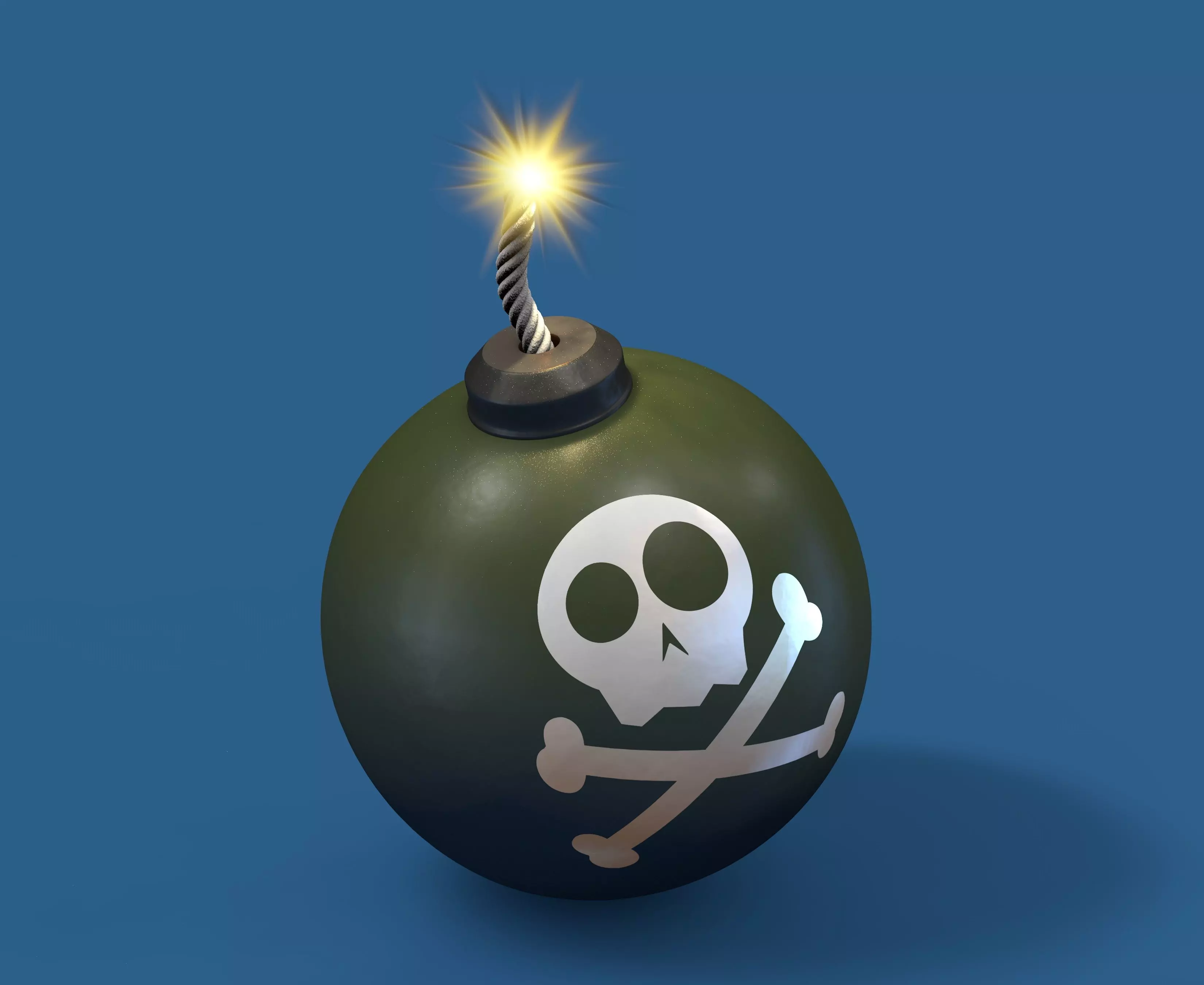 Cartoon Bomb 3D model_0