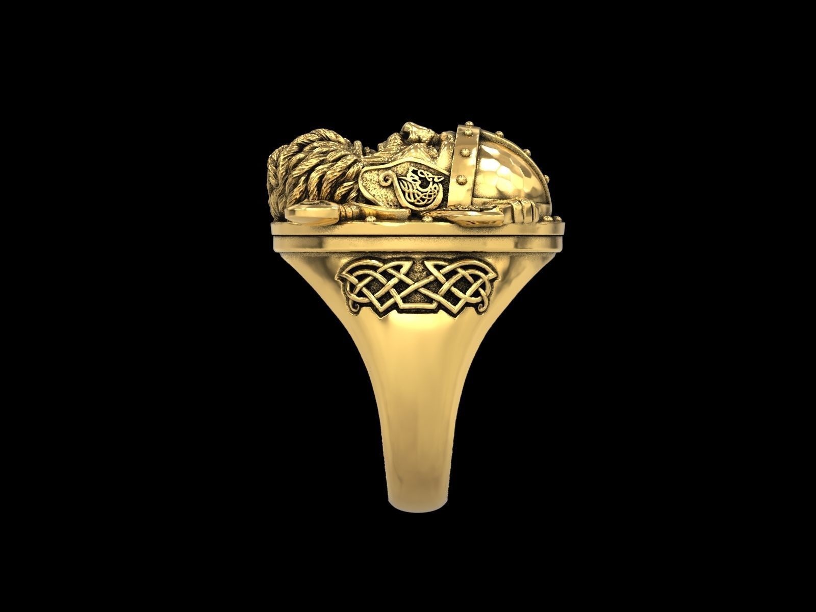 The viking Warrior Ring 3D print model_11