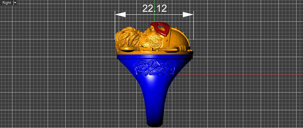 The viking Warrior Ring 3D print model_25