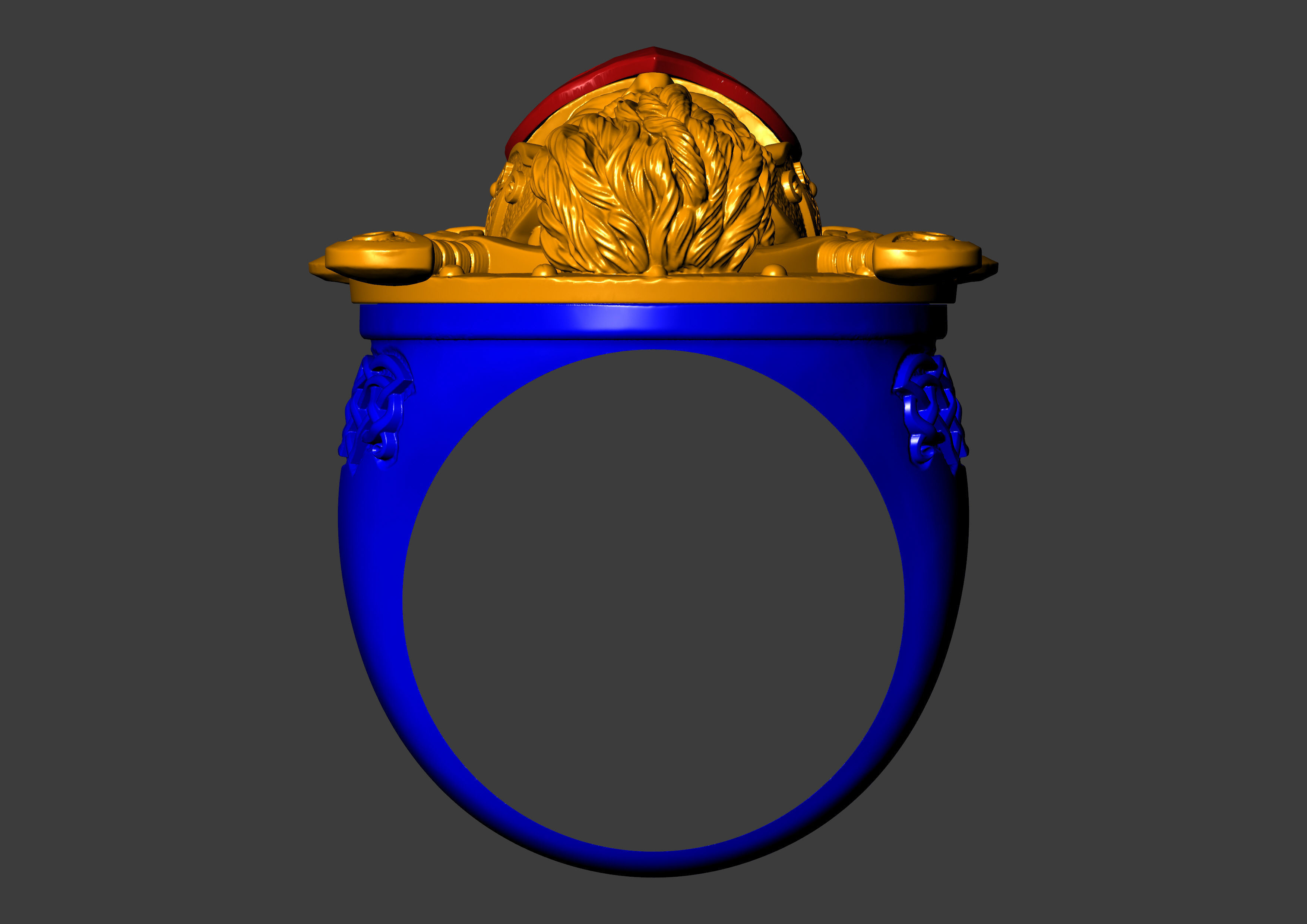 The viking Warrior Ring 3D print model_28