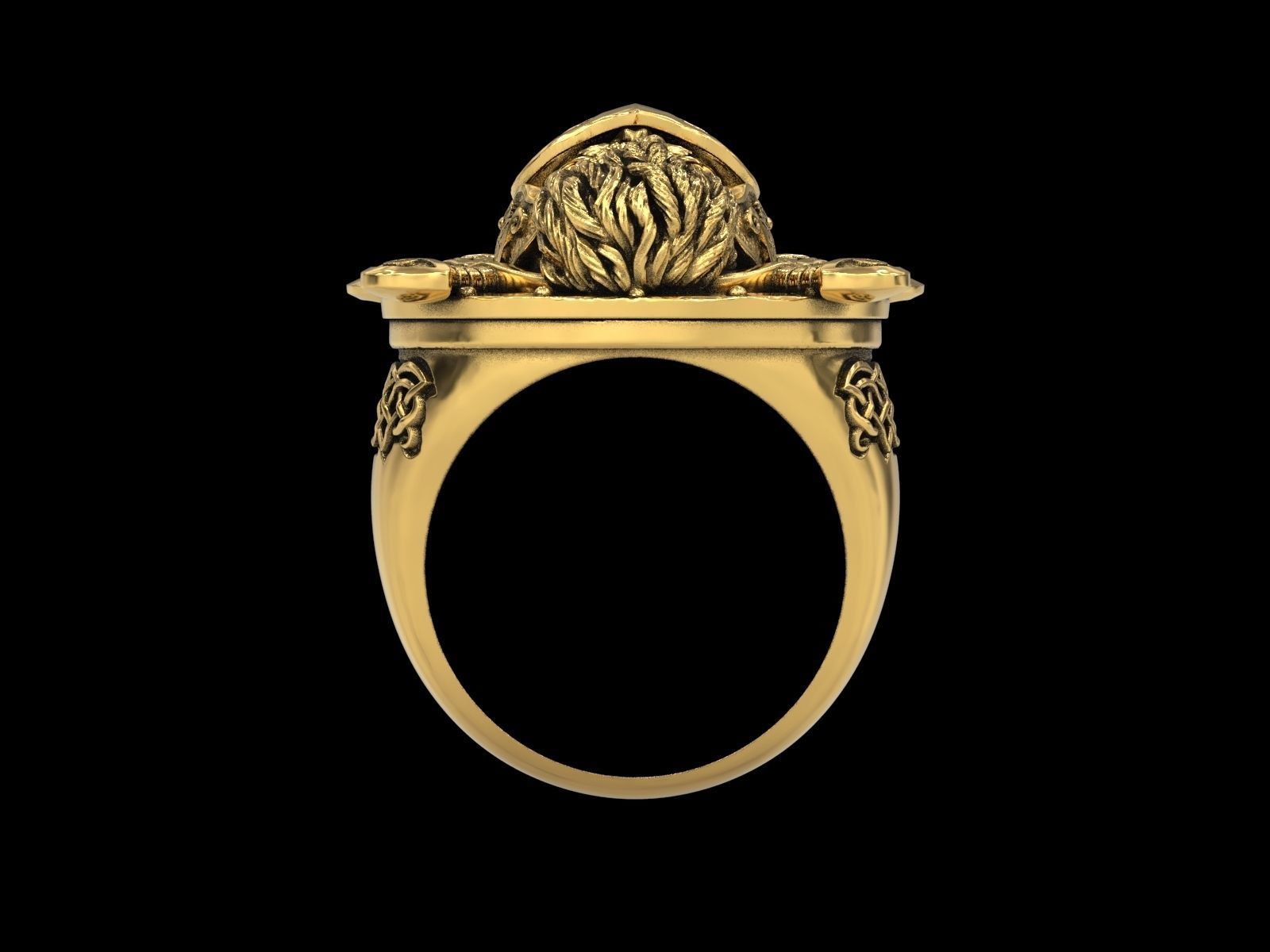 The viking Warrior Ring 3D print model_9