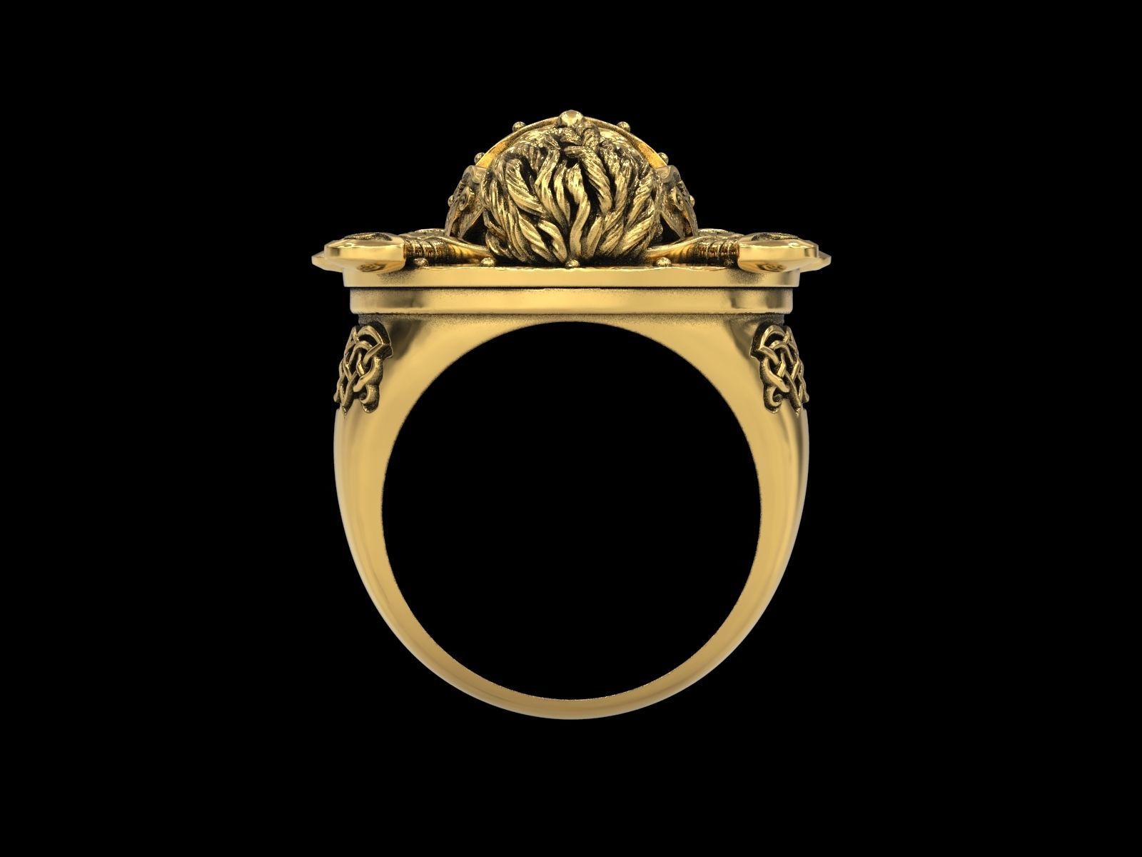 The viking Warrior Ring 3D print model_8