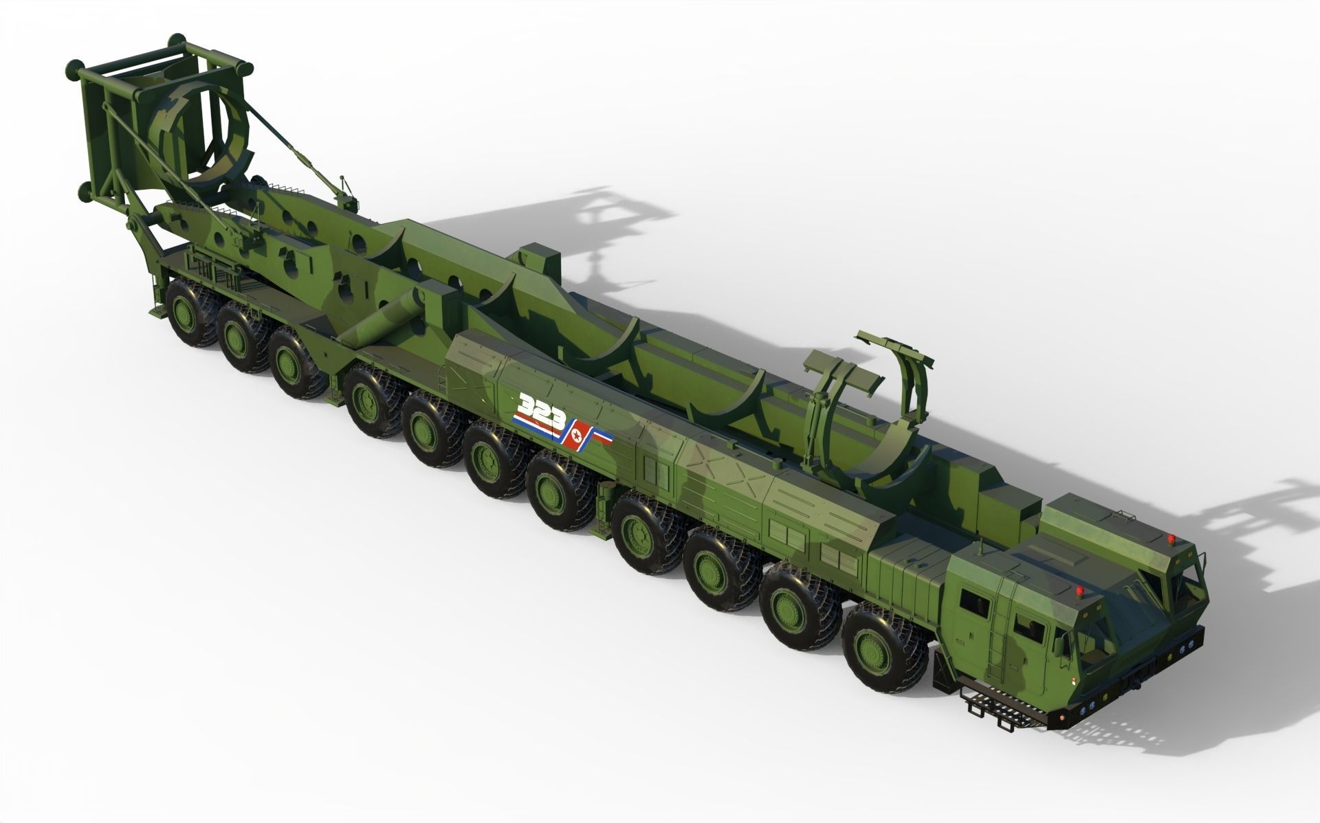 Hwasong 17 missile launcher 3D model_4