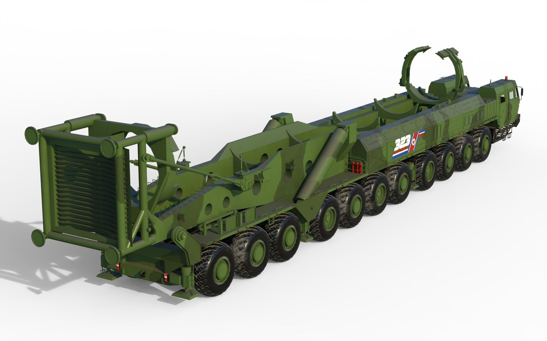 Hwasong 17 missile launcher 3D model_5