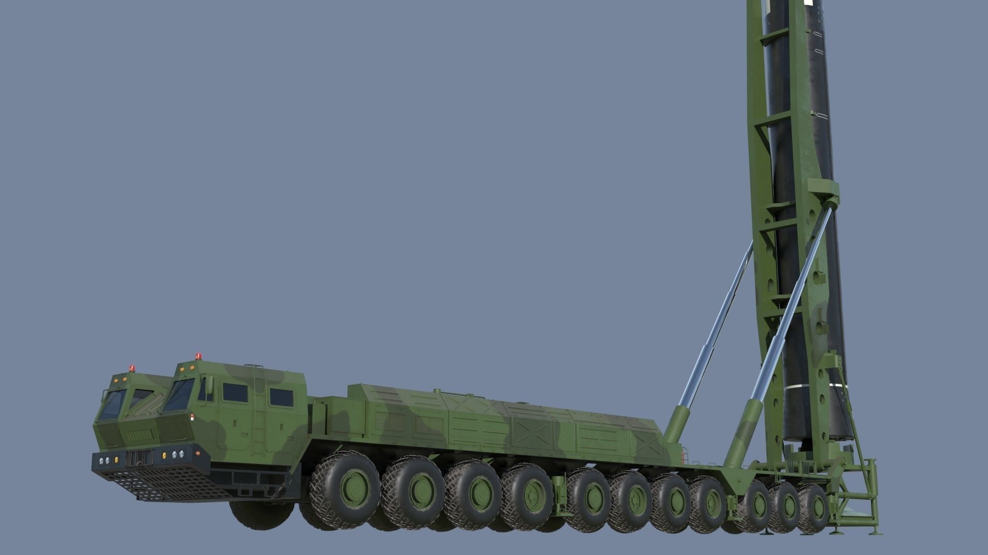 Hwasong 17 missile launcher 3D model_11