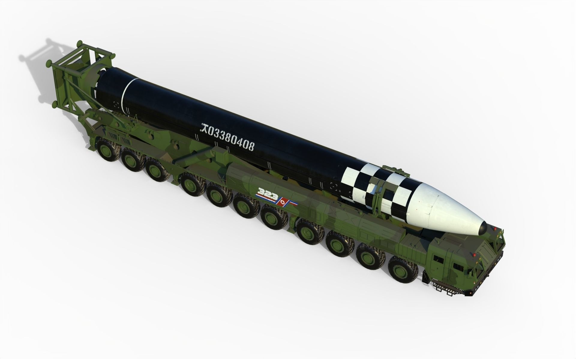 Hwasong 17 missile launcher 3D model_1