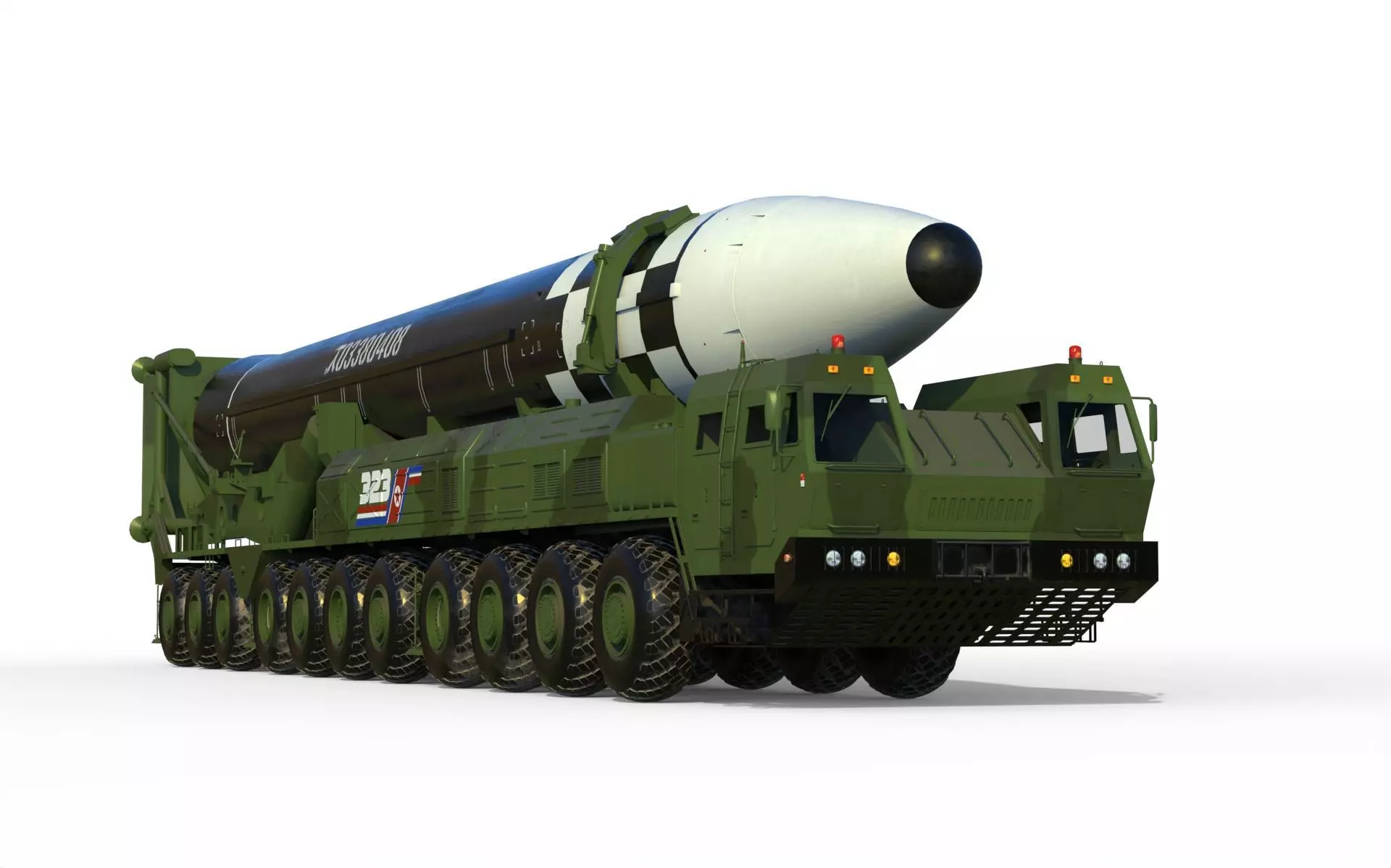 Hwasong 17 missile launcher 3D model_0
