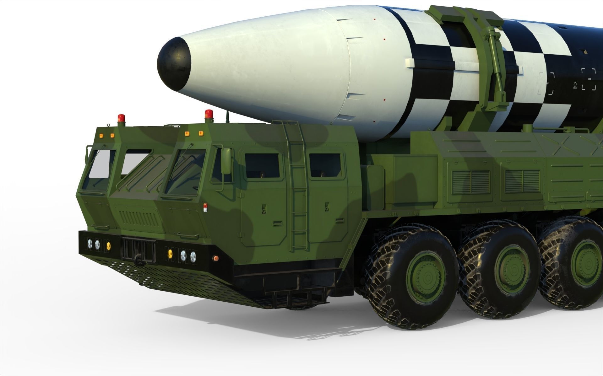 Hwasong 17 missile launcher 3D model_3