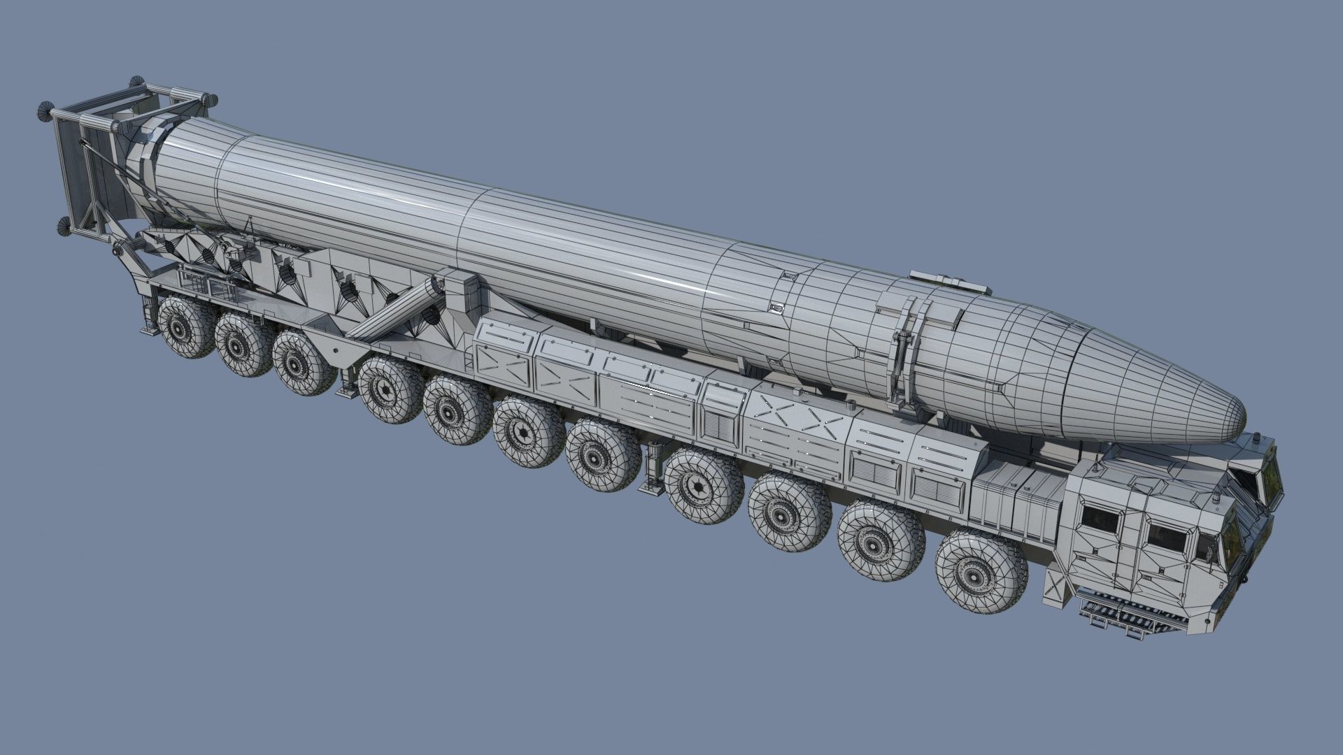Hwasong 17 missile launcher 3D model_19