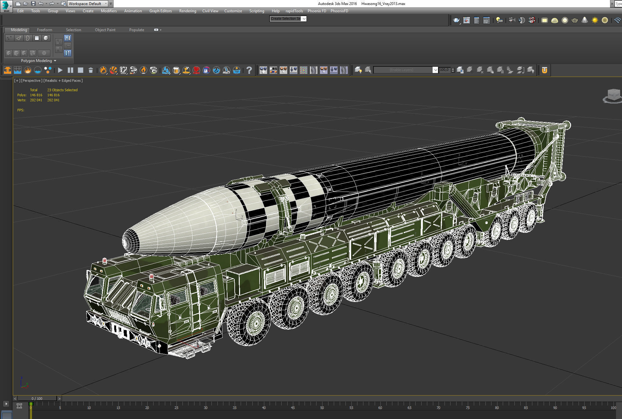 Hwasong 17 missile launcher 3D model_16