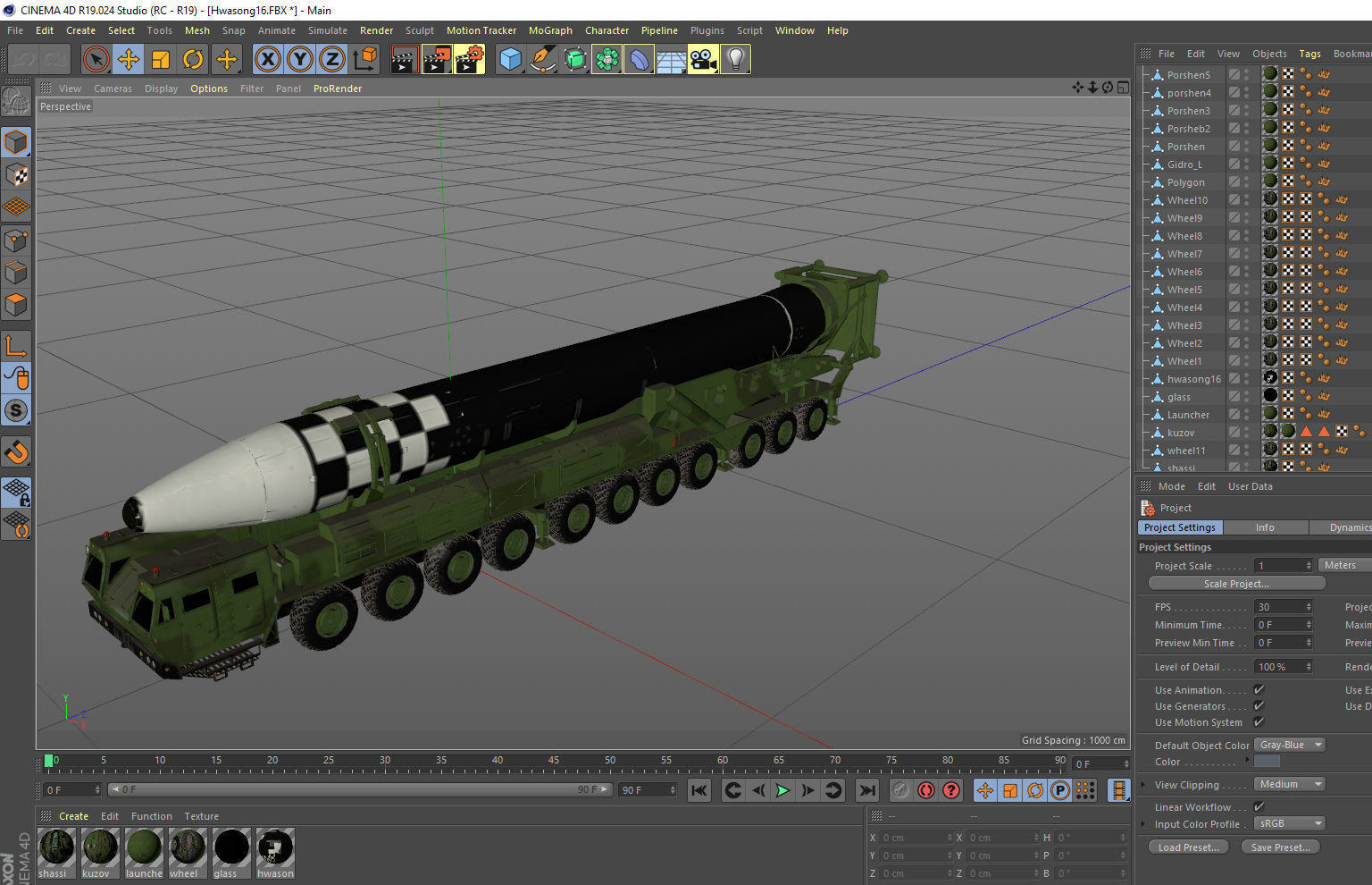 Hwasong 17 missile launcher 3D model_6