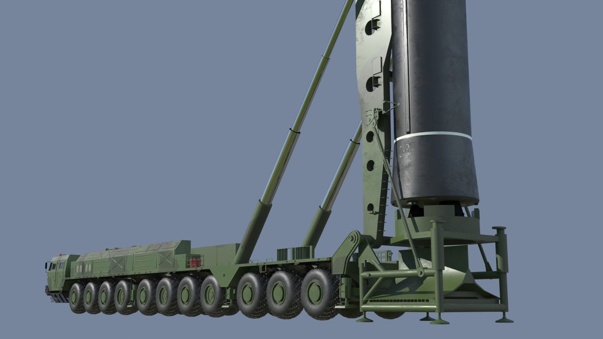 Hwasong 17 missile launcher 3D model_9