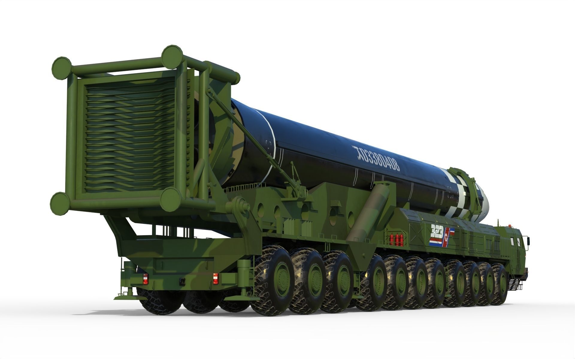 Hwasong 17 missile launcher 3D model_2