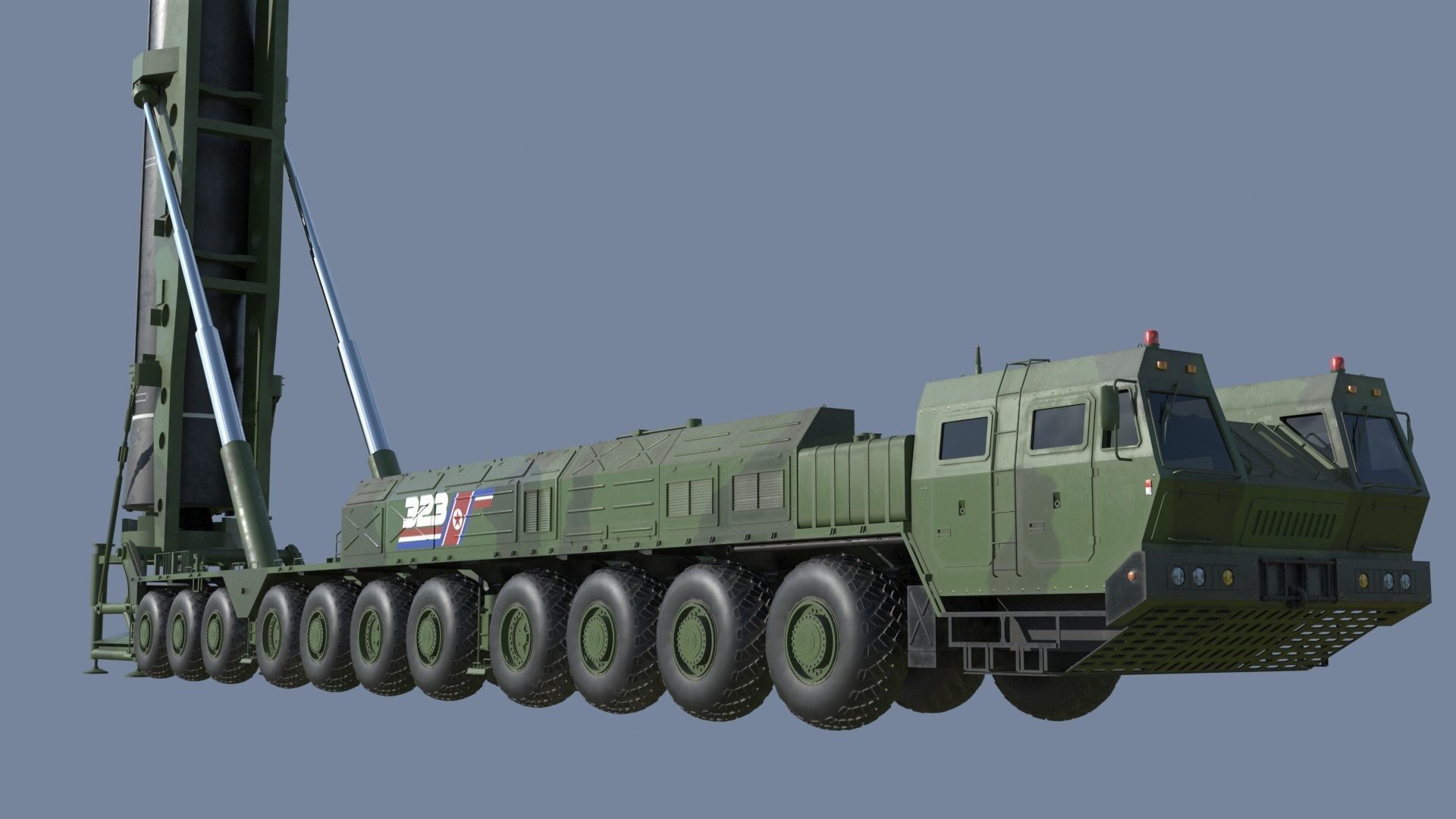 Hwasong 17 missile launcher 3D model_8