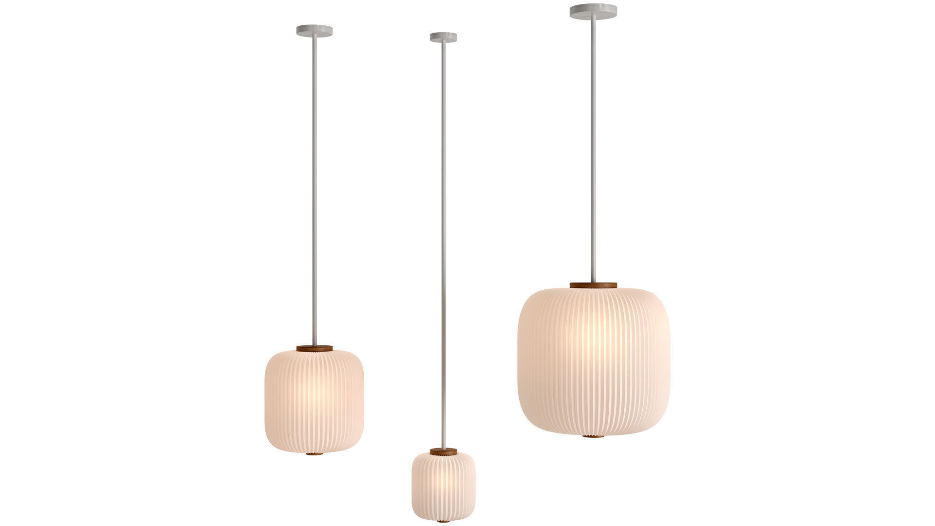 Opal Pendant EK61 Set by Esben Klint 3D model_3