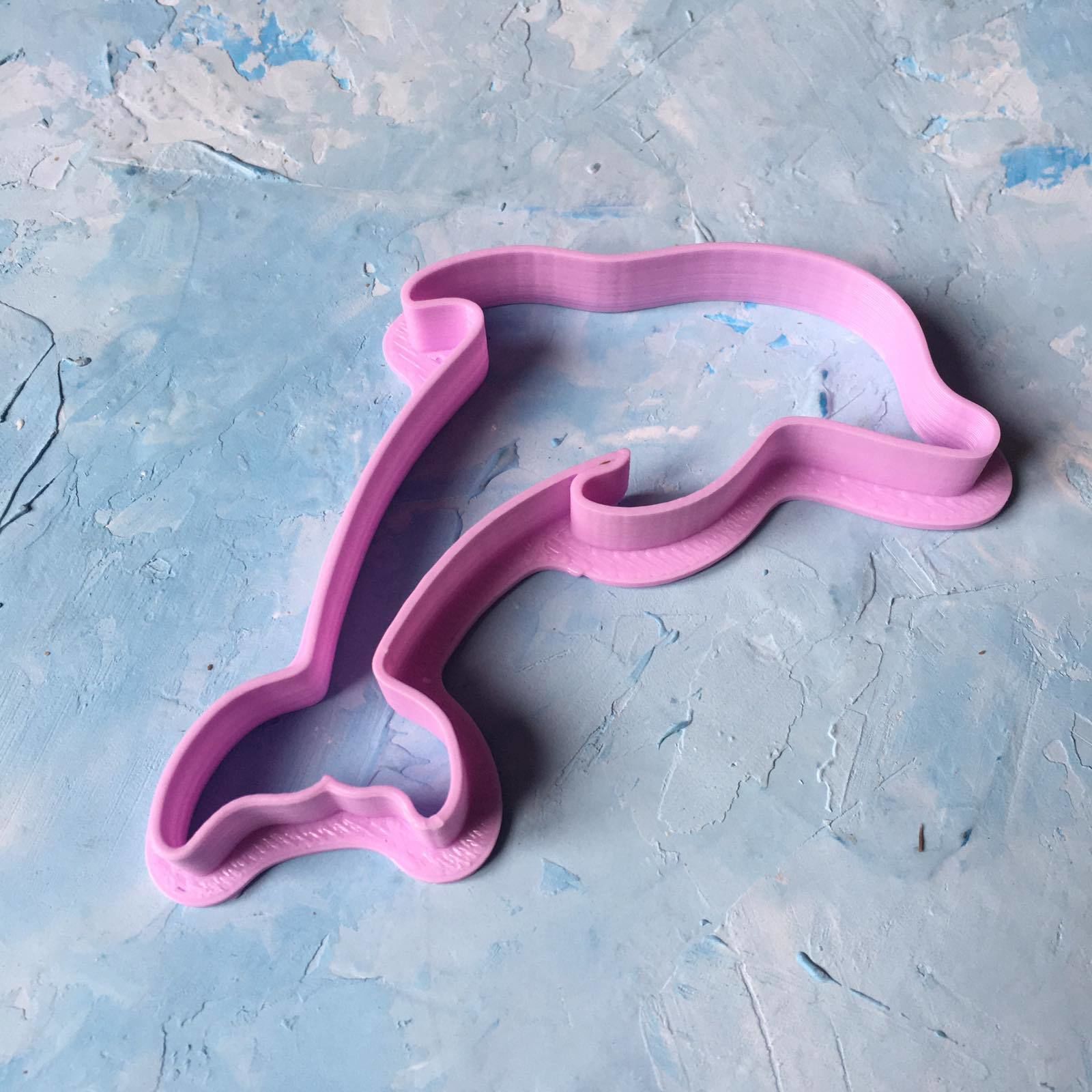 Dolphin Cookie Cutter 3D print model_2