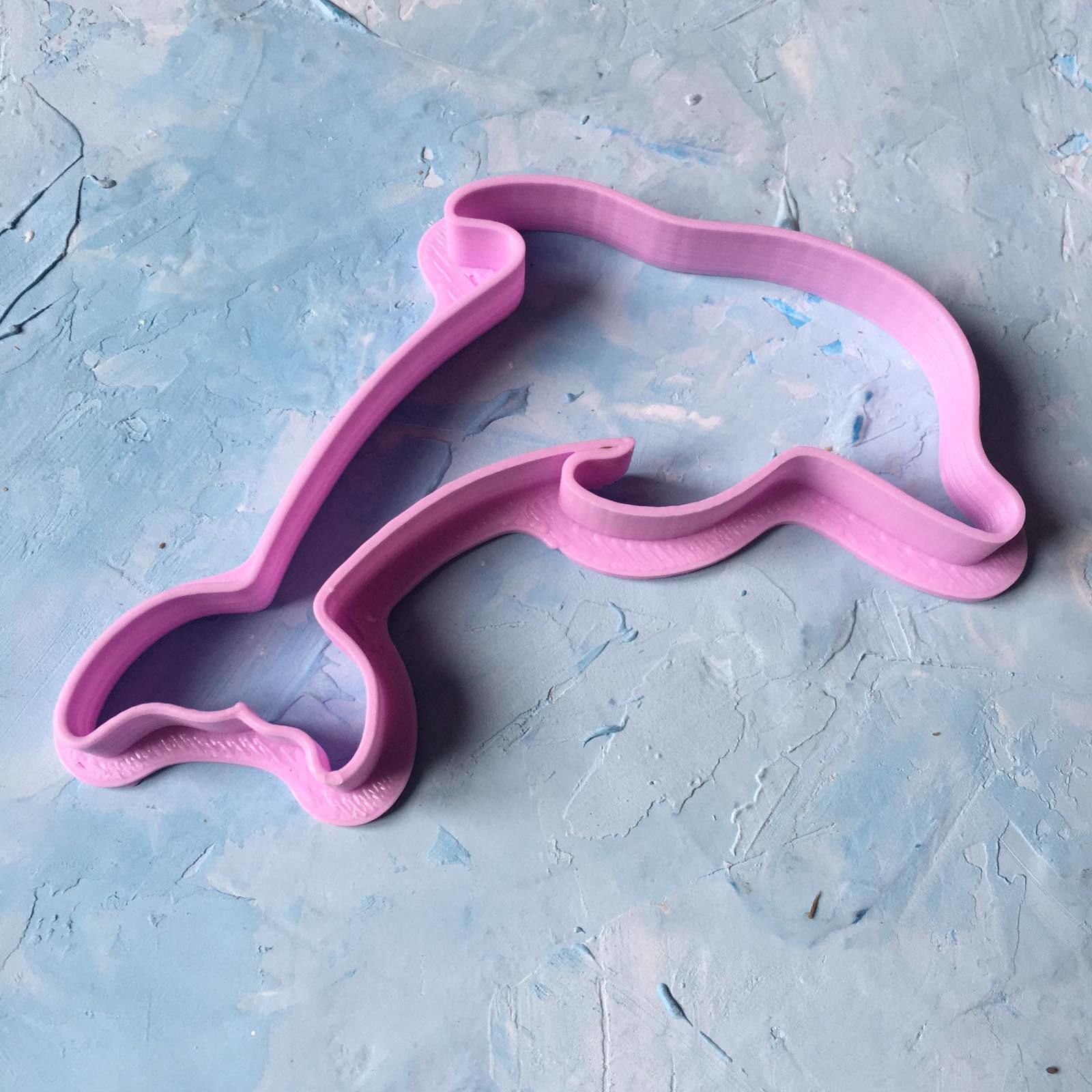 Dolphin Cookie Cutter 3D print model_3