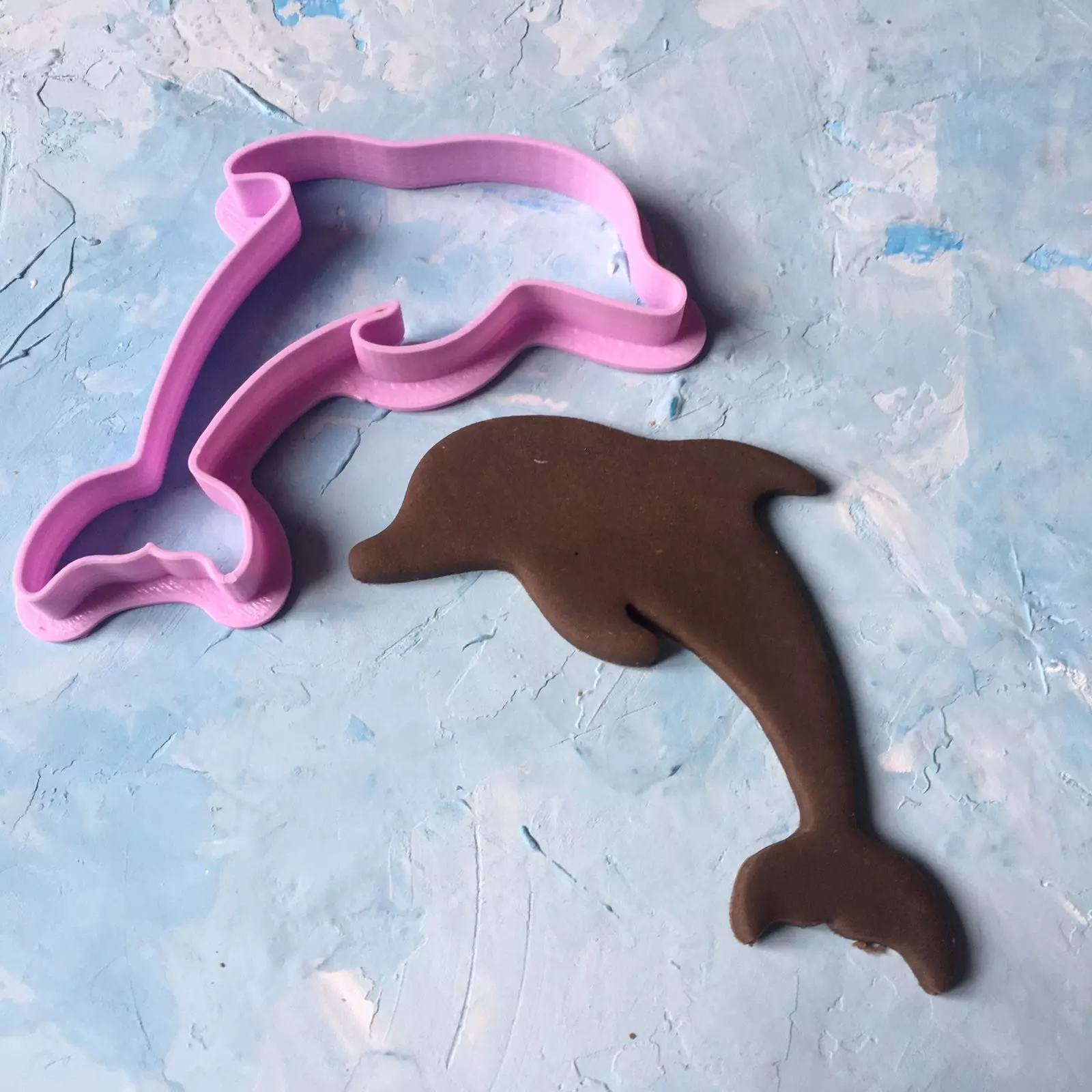 Dolphin Cookie Cutter 3D print model_0