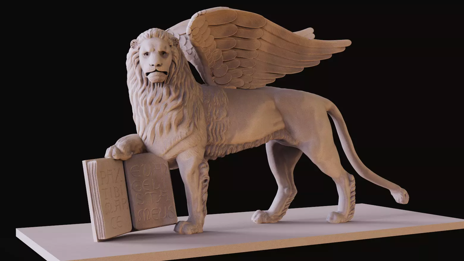 Lion de saint Marc 3D print model