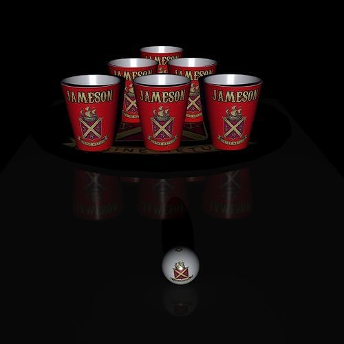 BEER PONG Low-poly 3D model