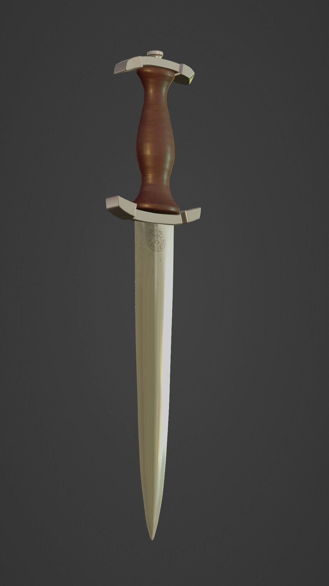 Knife PBR low poly game ready sword Low-poly 3D model_2