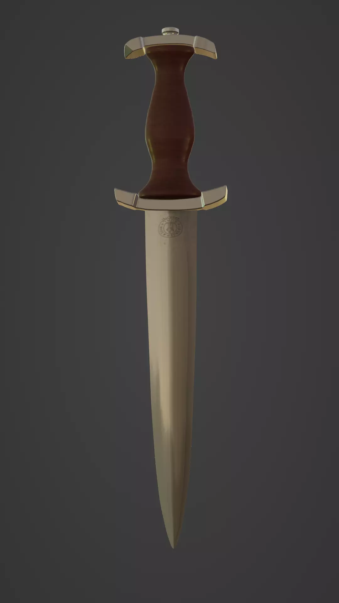 Knife PBR low poly game ready sword Low-poly 3D model_0