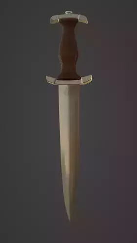 Knife PBR low poly game ready sword