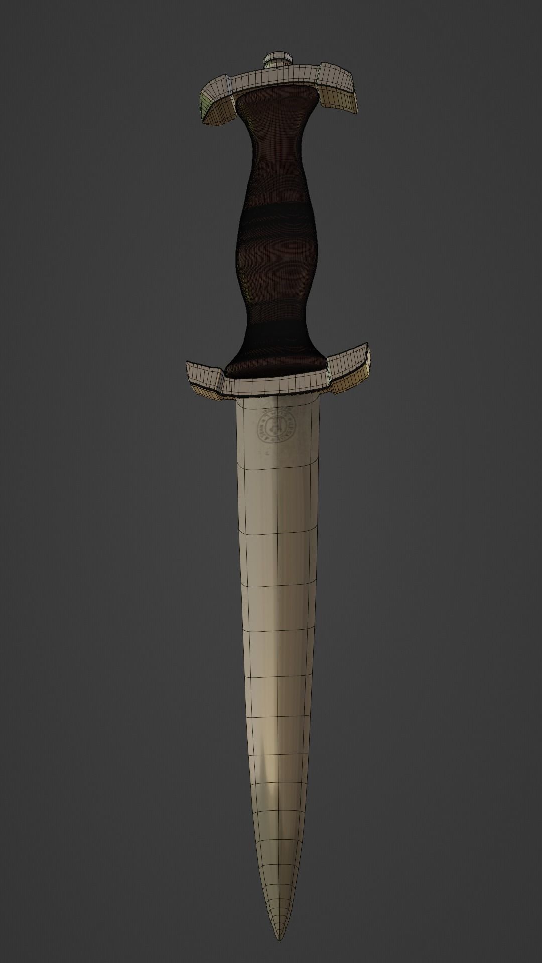 Knife PBR low poly game ready sword Low-poly 3D model_6