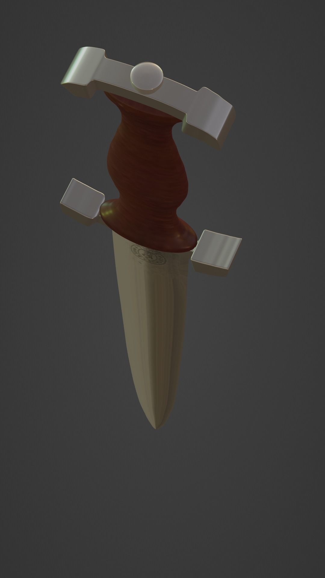 Knife PBR low poly game ready sword Low-poly 3D model_4