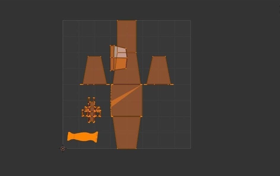 Knife PBR low poly game ready sword Low-poly 3D model_8