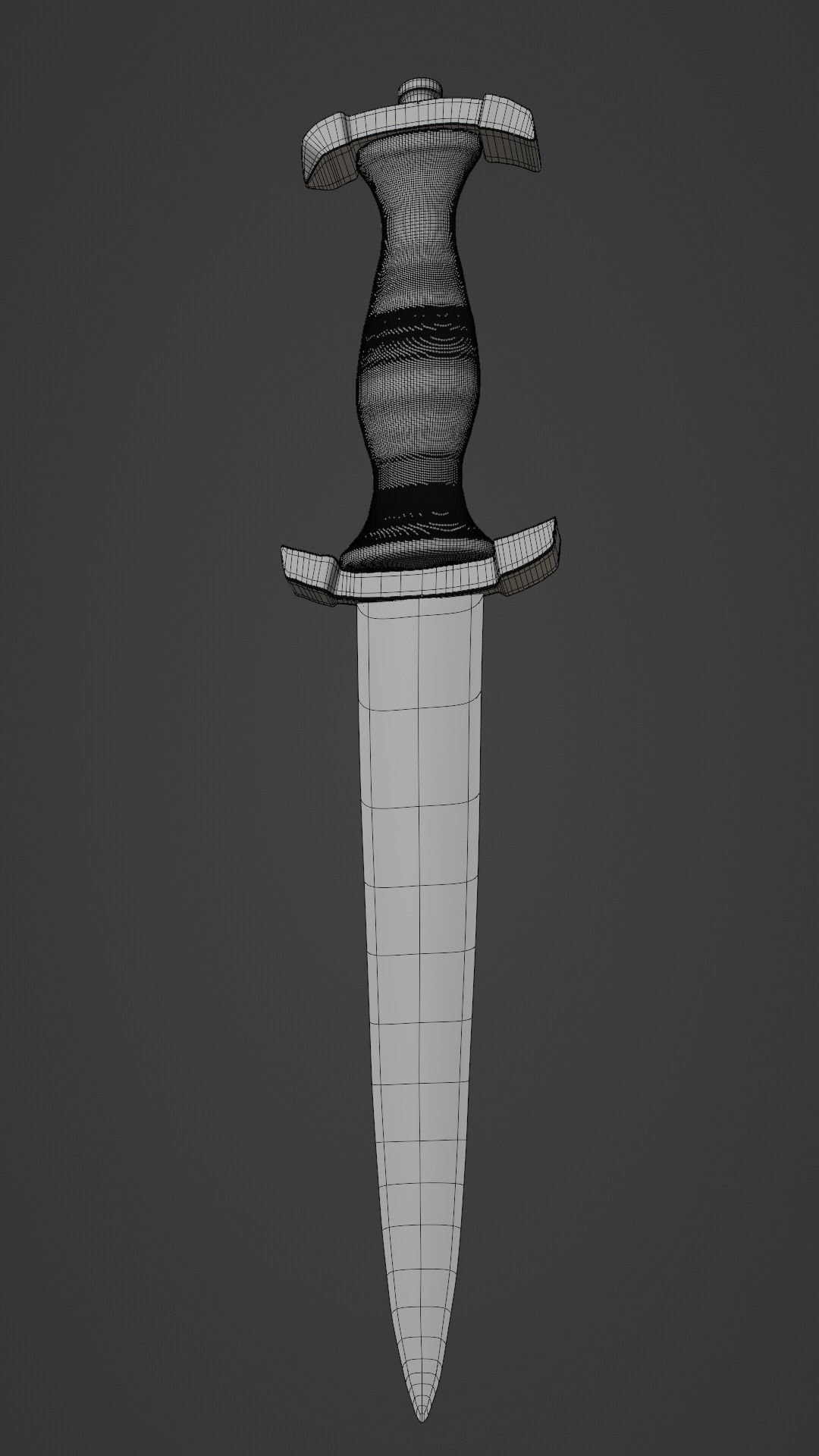 Knife PBR low poly game ready sword Low-poly 3D model_7