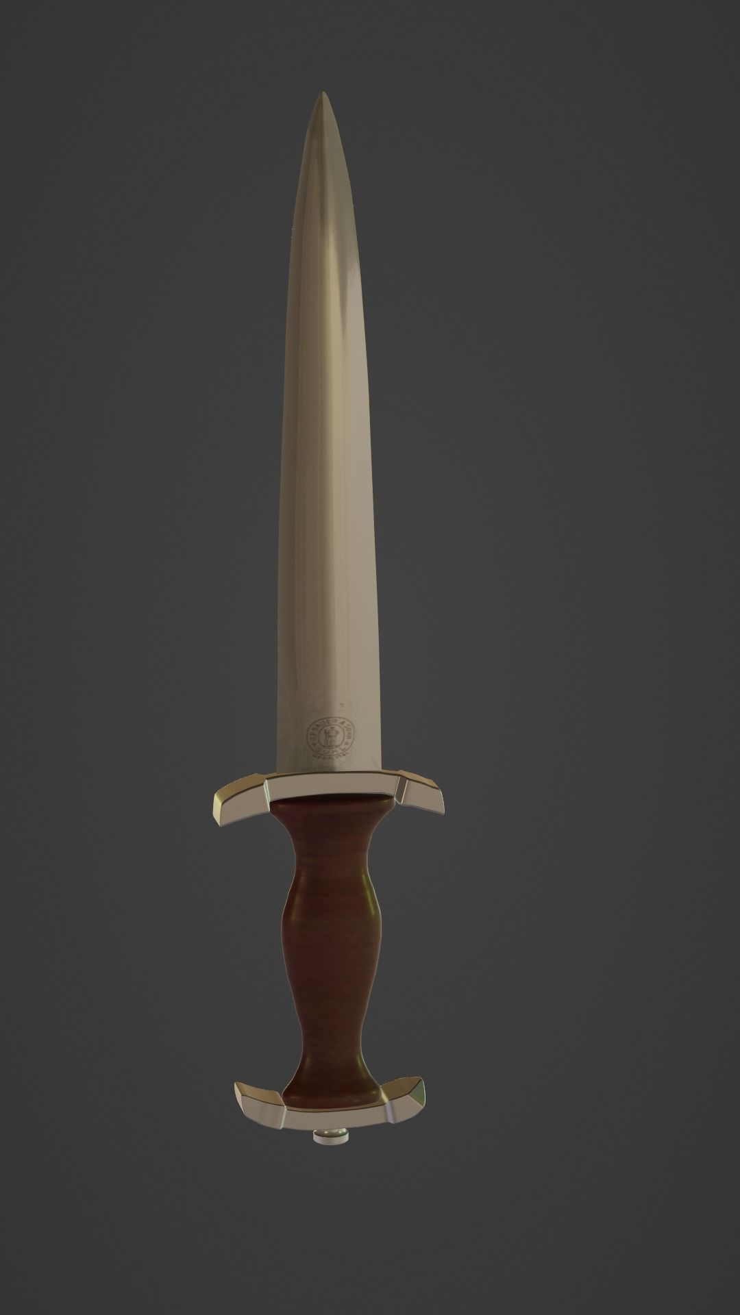 Knife PBR low poly game ready sword Low-poly 3D model_5