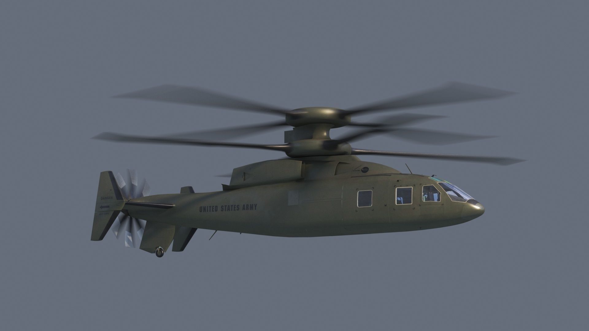 Sikorsky Boeing SB 1 Defiant helicopter 3D model_13