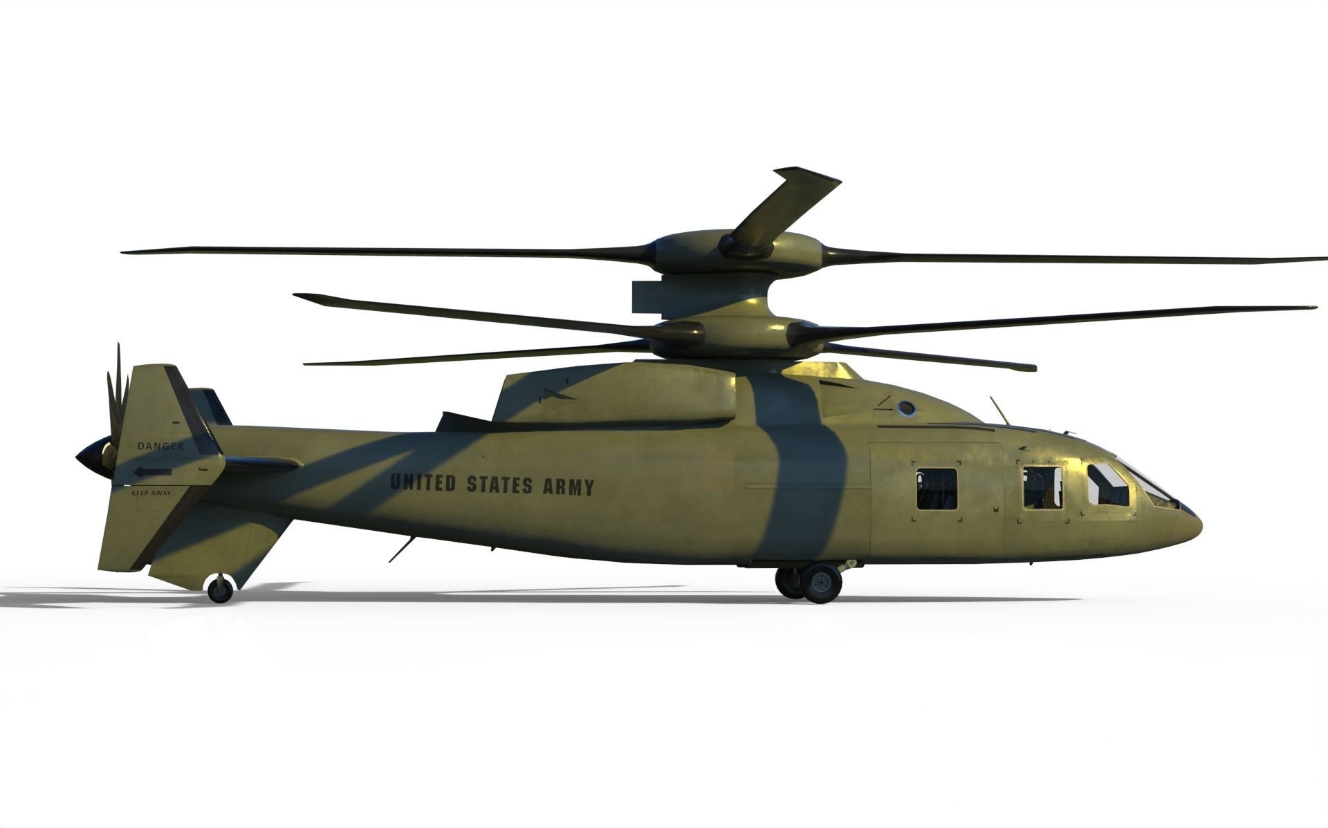Sikorsky Boeing SB 1 Defiant helicopter 3D model_9