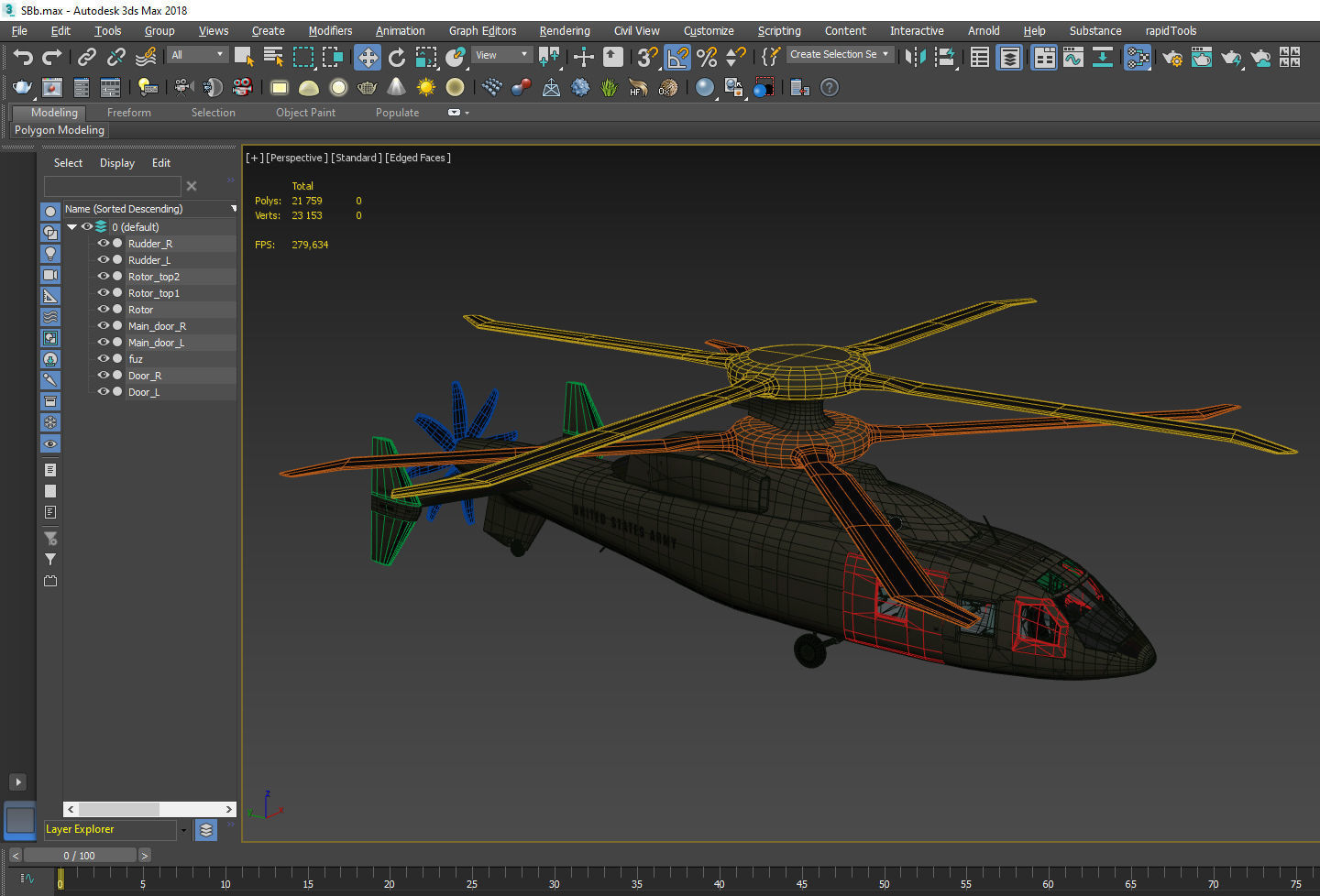 Sikorsky Boeing SB 1 Defiant helicopter 3D model_14