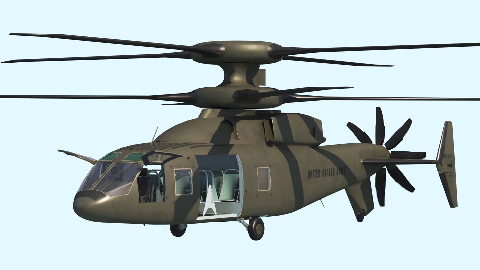 Sikorsky Boeing SB 1 Defiant helicopter 3D model_20