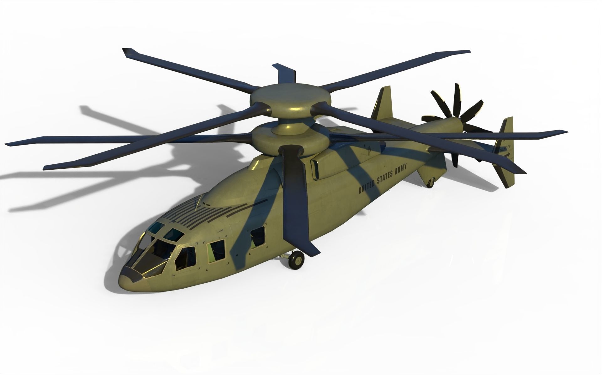 Sikorsky Boeing SB 1 Defiant helicopter 3D model_10