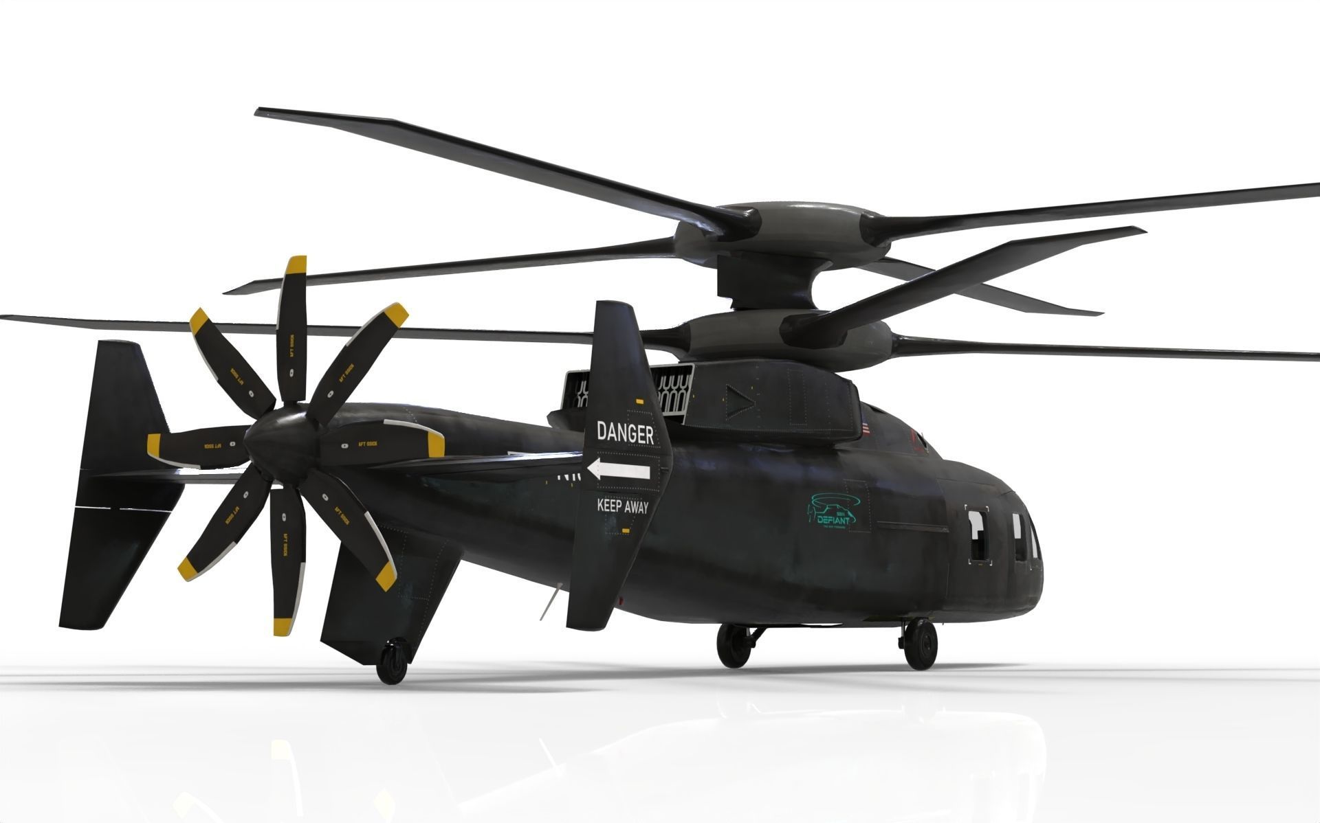Sikorsky Boeing SB 1 Defiant helicopter 3D model_2