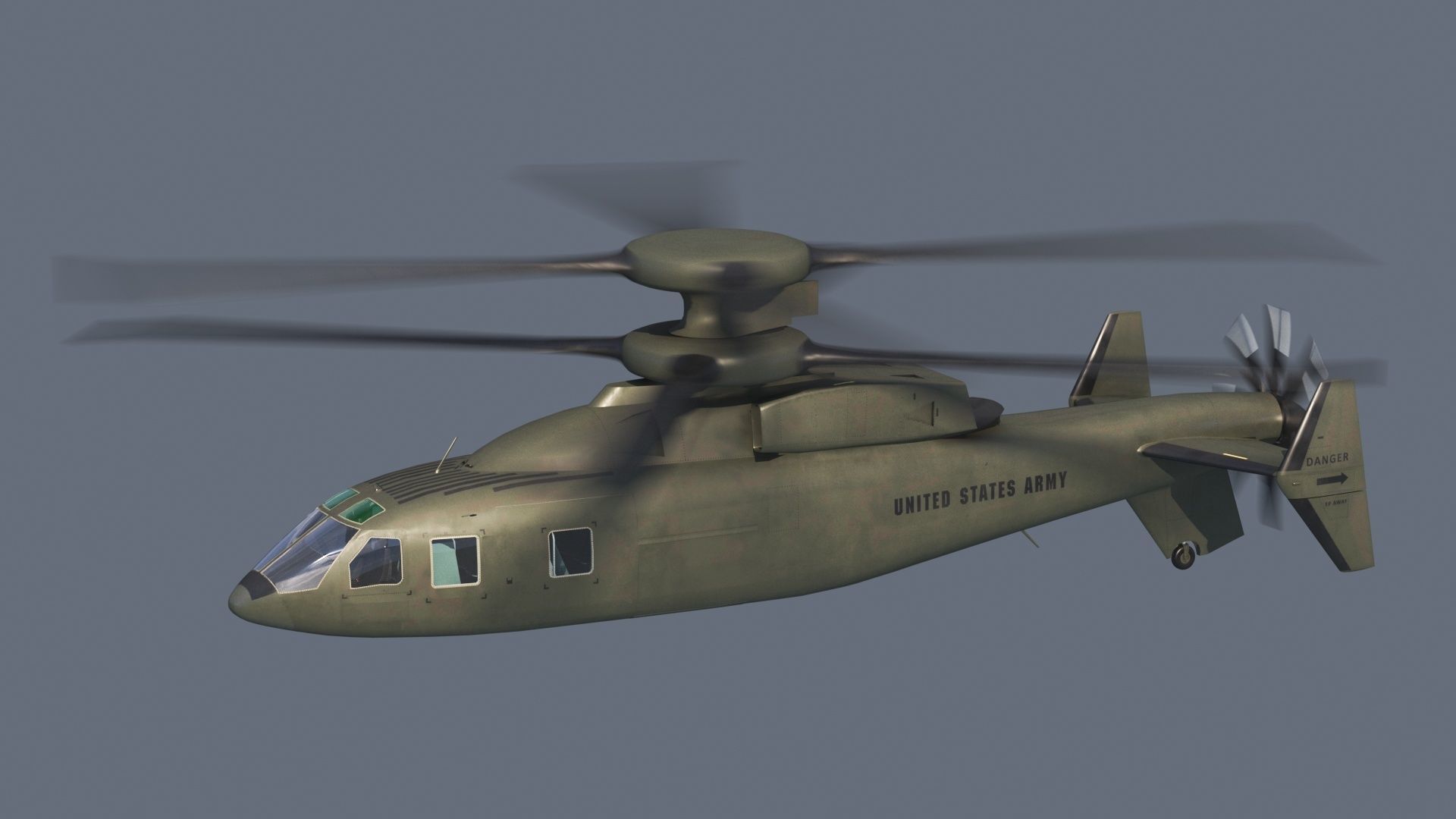 Sikorsky Boeing SB 1 Defiant helicopter 3D model_12