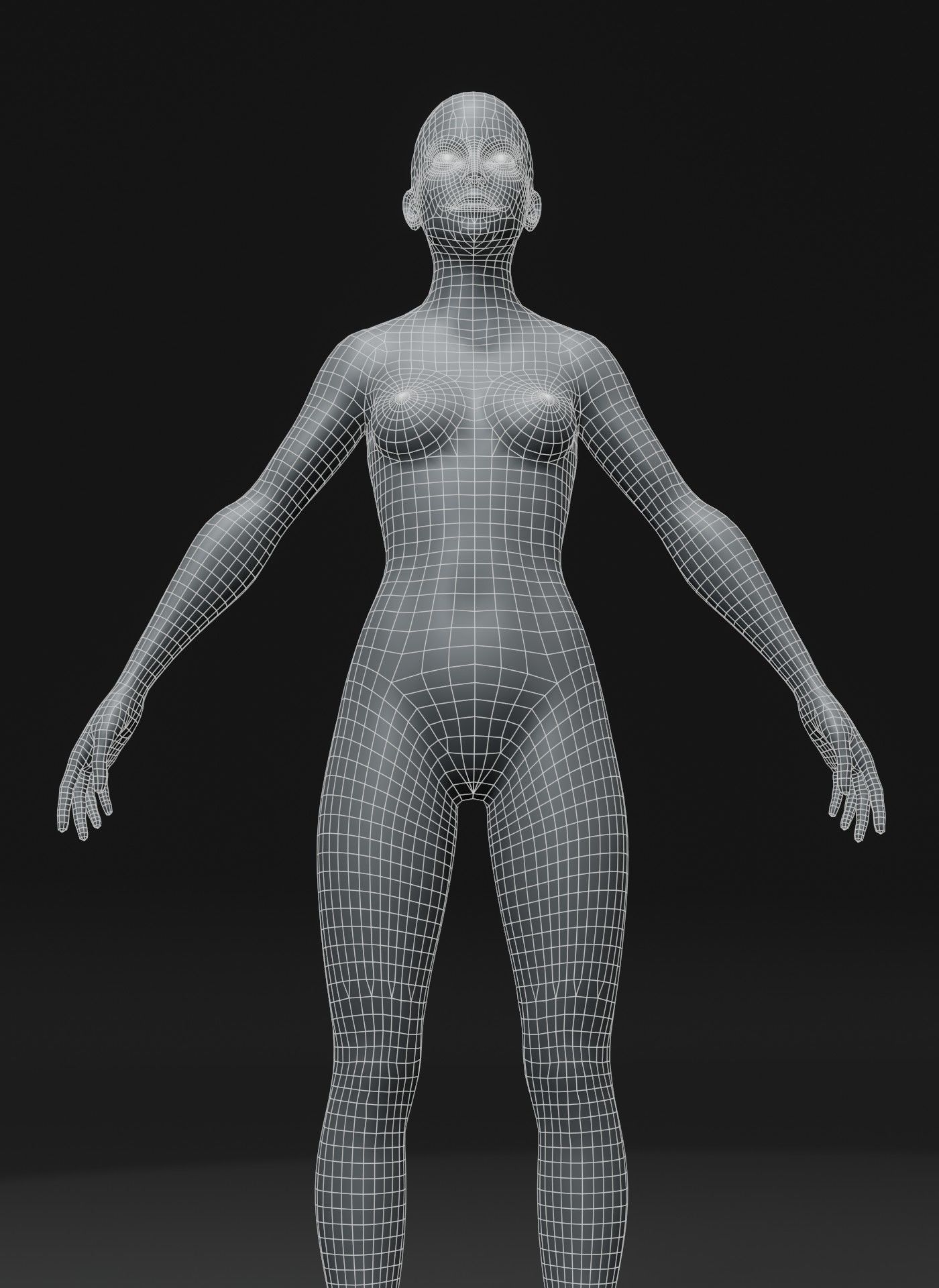 Male Female Body Base Mesh Animated Rigged 10k Poly Collection _29