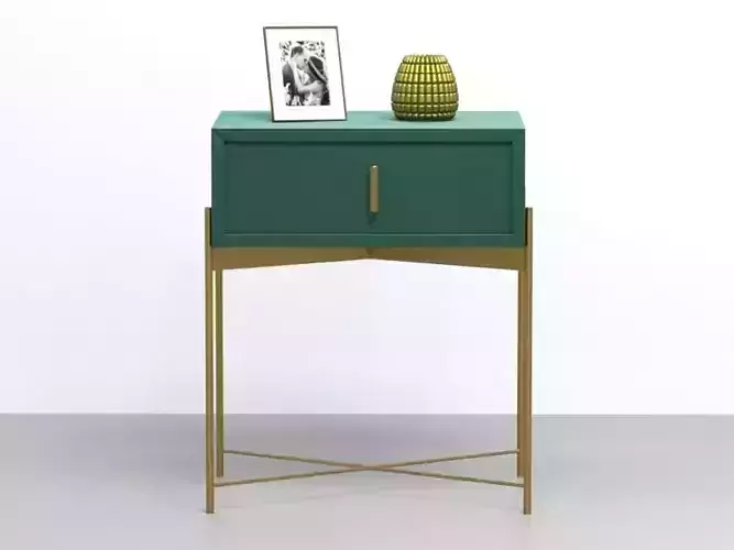Green Bedroom Bedside Table 