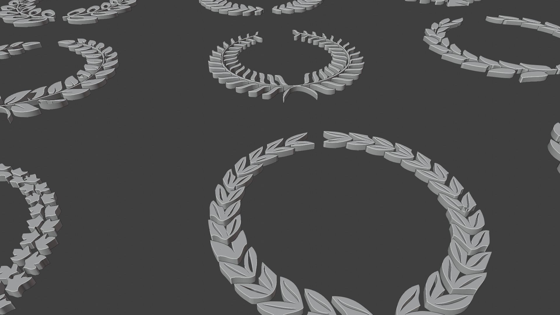 Wreath Pack of 9 - High Quality - Detailed  3d model 3D model_17