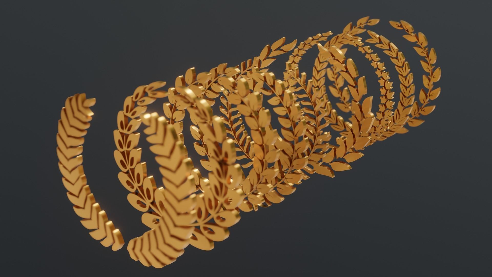 Wreath Pack of 9 - High Quality - Detailed  3d model 3D model_4