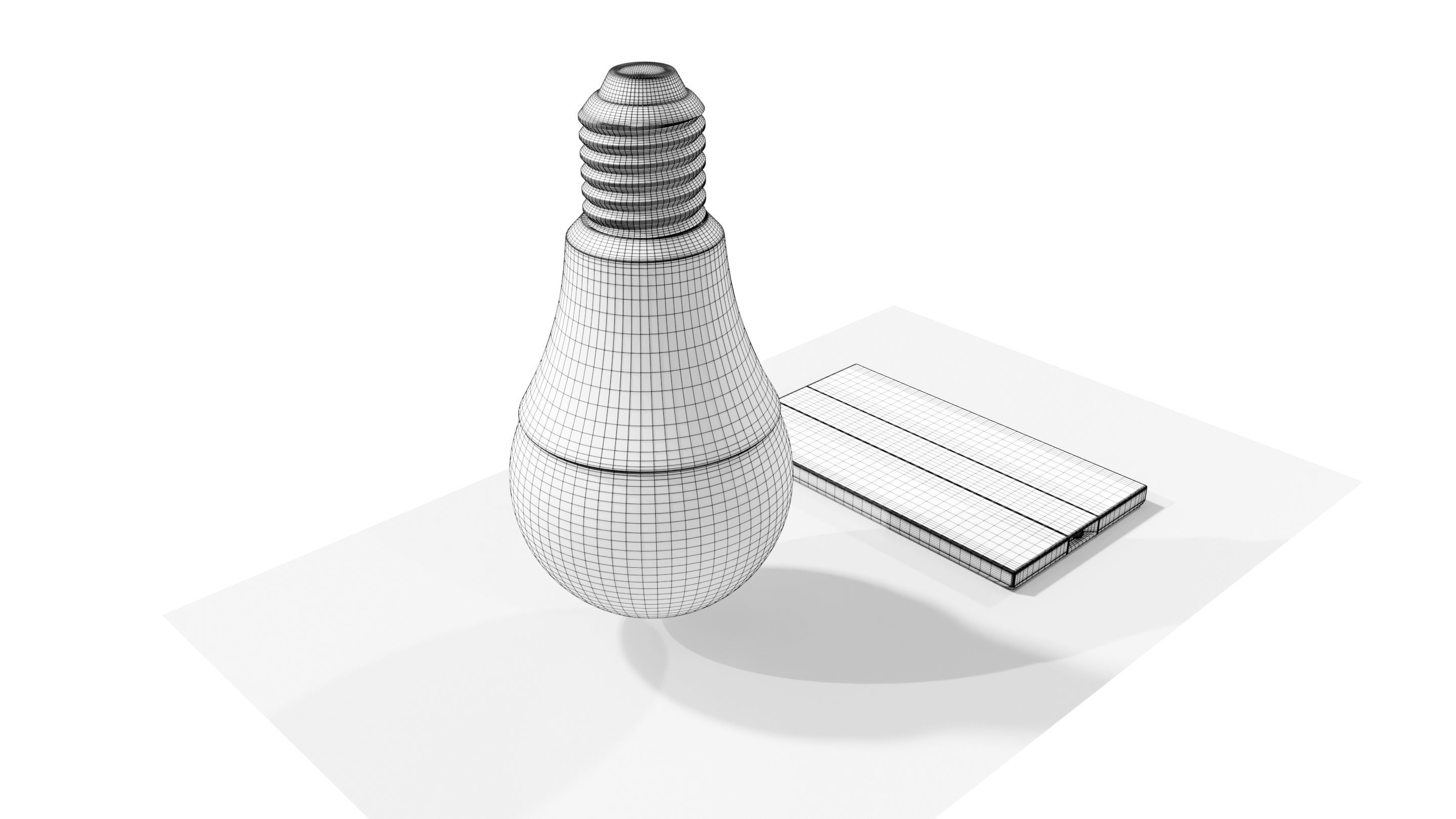 RGB Light bulb with Remote control 3D model_14